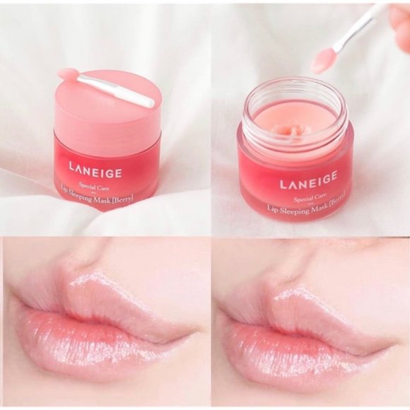 LANEIGE LIP SLEEPING MASK EX BERRY 0.7 oz / 20 g Kawaii K-BEAUTY Lip Gloss PINK - Picture 7 of 11
